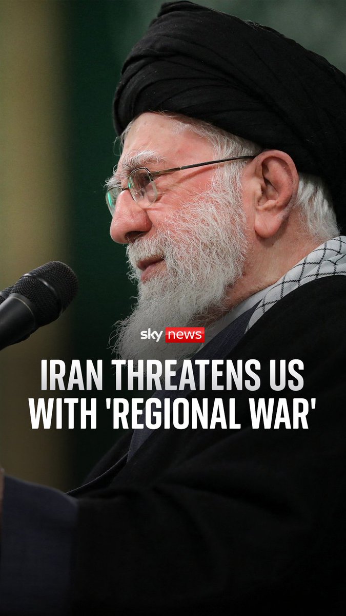 Iran's supreme leader, Ayatollah Ali Khamenei has warned the United States that if it launches action, they will start a regional war The comments are the most direct threat he's made so far.