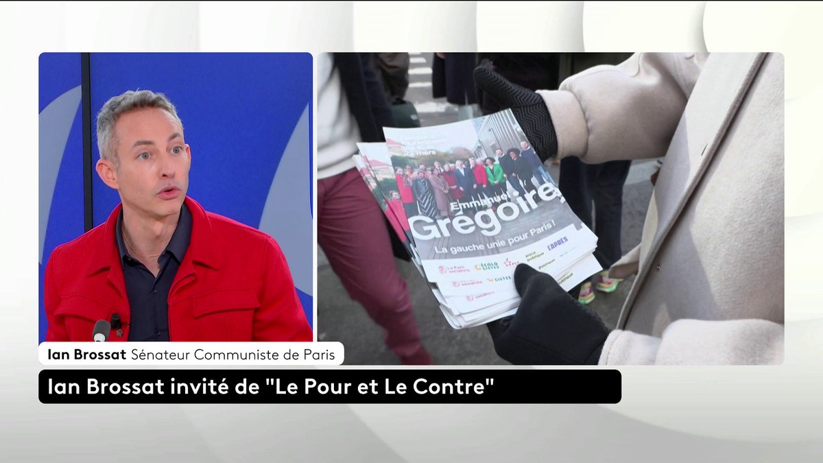 🔴 Municipales à Paris : "Les artifices de communication ne masquent pas la réalité : Sarah Knafo est une candidate d’extrême droite, numéro deux du parti d’Éric Zemmour, condamné à plusieurs reprises pour incitation à la haine", dénonce Ian Brossat. #LePourEtLeContre #canal16