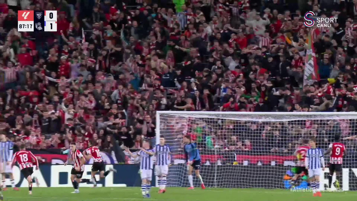 Ruiz de Galarreta attı, derbi 88'de dengeye geldi. San Mames yıkılıyor 🔥