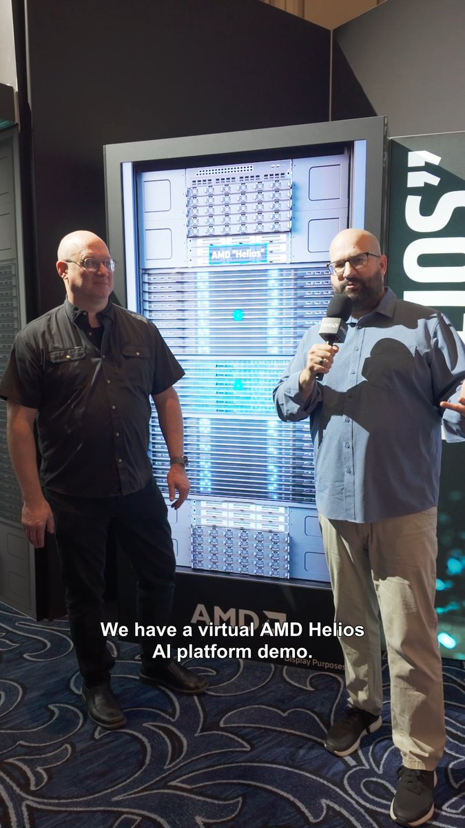 🎤 Overheard at #CES2026: AI compute is entering the yottascale era. William Myrhang shows how the AMD Helios AI Platform enables AI to scale by the rack and by the data center, not one server at a time. Designed for agentic and large-scale AI workloads, Helios makes yottascale compute practical, deployable, and sustainable. Zettaflops defined the early AI boom. Yottaflops will define what comes next. AMD is helping build the open foundation needed to support this unprecedented scale.