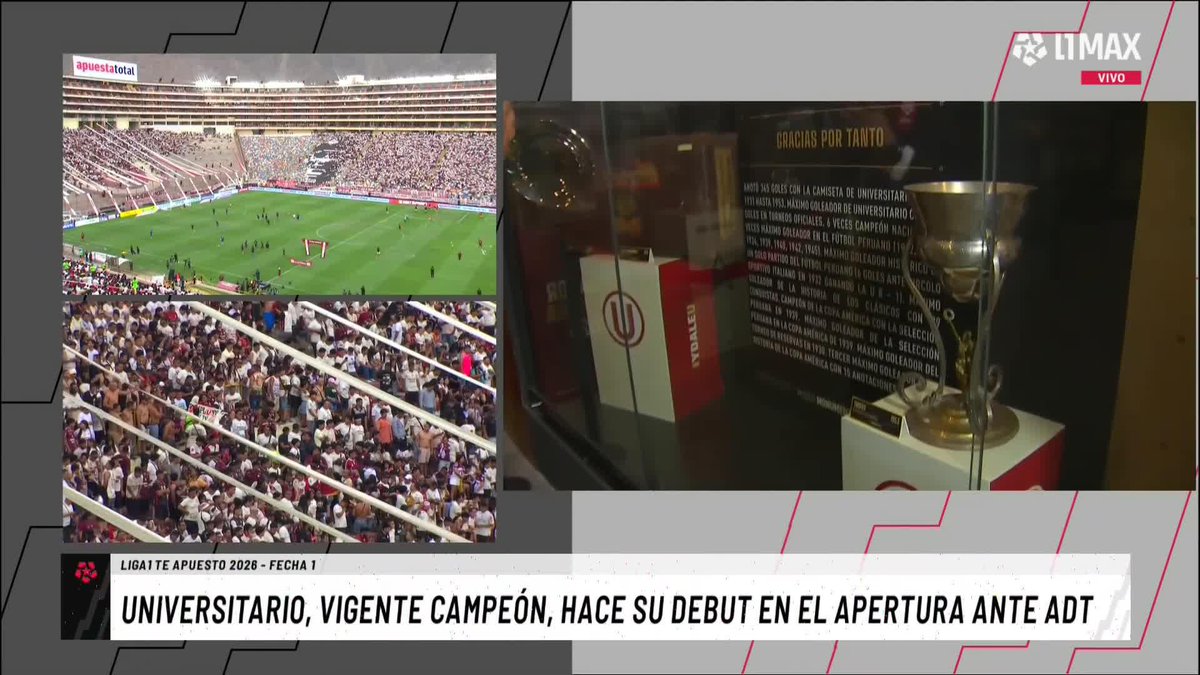 GUSTAVO NOS MUESTRA PARTE DEL MUSEO DE UNIVERSITARIO #Universitario vs #ADT Inicio del partido: 6:00 p.m. 📺 Conoce cómo ver L1MAX en vivo 👉 #L1MAX #Liga1 #TorneoApertura2026
