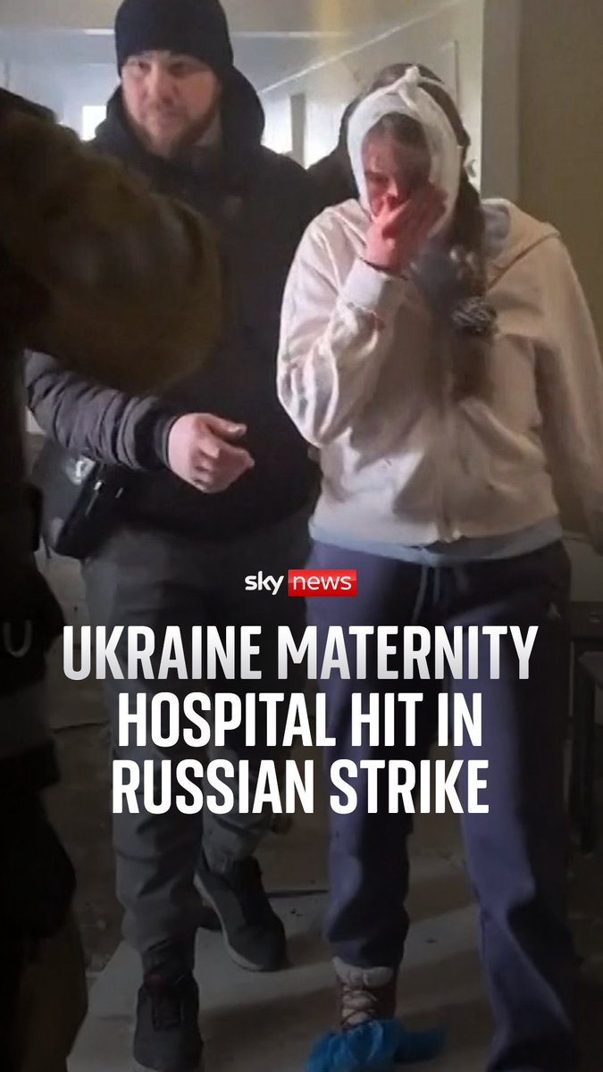 The aftermath of Russian drone strike on maternity hospital in Ukraine. It comes after Russia launched 90 attack drones on Saturday night, with 14 striking nine locations, according to Ukraine's air force