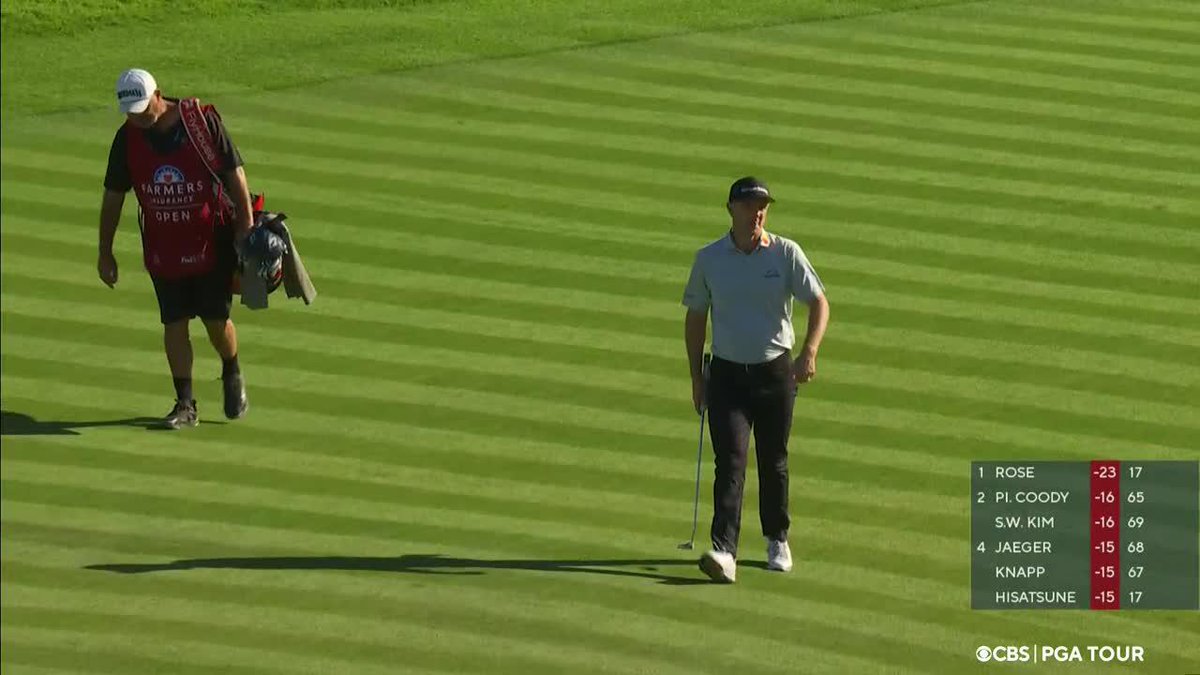 “Justin Rose in a runaway at Torrey Pines!” Jim Nantz does not miss.