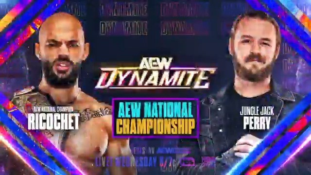 Wednesday Night #AEWDynamite Las Vegas! LIVE 8/7c, TBS + HBO Max This Wednesday, 2/4! AEW National Championship Lightskin Kingpin vs @Boy_Myth_Legend The Demand took out Perry's partner @Luchasaurus + Jack vowed to take EVERYTHING from Ricochet, including his Title, THIS WEDNESDAY!