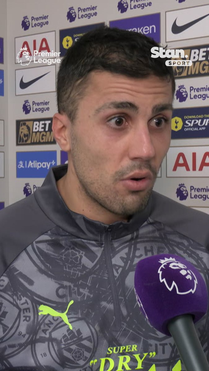 ‘It’s a CLEAR FOUL! They don’t want us to win.’ 😡 Rodri was left absolutely fuming after believing Spurs’ first goal should not have stood. ↳ Premier League. Live &amp; On Demand with 4K on Football’s New Home, Stan Sport. Stream now. #StanSportAU #PremierLeague