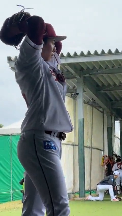 #九谷瑠 選手も初のブルペン入り！ #タイヤはフジスプリングキャンプ2026 #RakutenEagles #強鷲革新