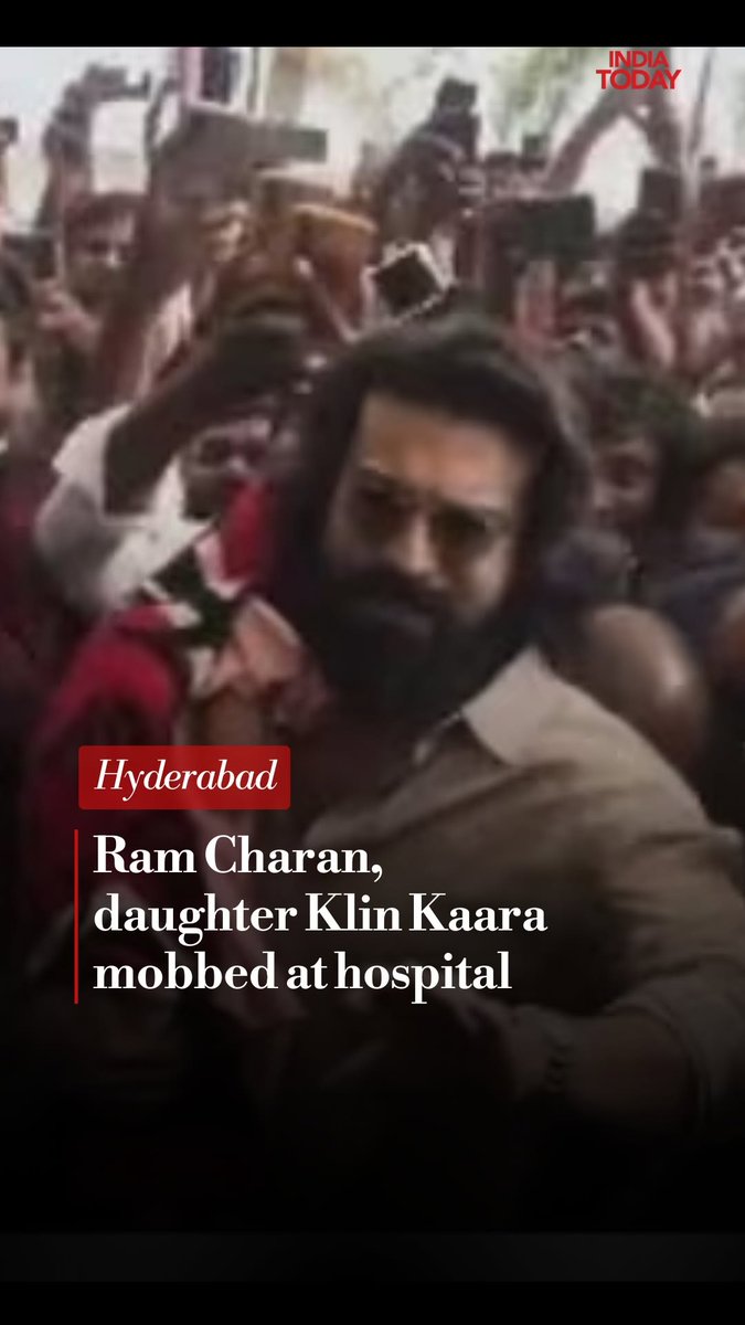 Actor Ram Charan was mobbed outside a hospital in Hyderabad when he arrived to visit his newborn twins. He was accompanied by his two-year-old daughter Klin Kaara. Reacting to the viral video, social media users criticised the mob for its behaviour. On Sunday, Ram Charan came to Hyderabad’s Apollo Hospital with his daughter, Klin Kaara. He had come to visit his wife Upasana Konidela and his newborn twins. Read More: #RamCharan #Daughter #Hopsital #ITReel