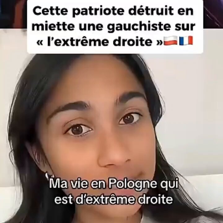 Une wokiste, qui s’est installée een Pologne, a fait une vidéo pour se plaindre que les Polonais étaient des gens d’extrême-droite très méchants. Une franco-polonaise lui a répondu, en lui rapoelant tous les problèmes sécuritaires qu’il y a en France. Je ne comprends pas cette mentalité de gens issus de pays à la ramasse, qui viennent en Europe pour vivre dans des pays que leurs ancêtres n’ont pas été fichus de construire et qui se plaignent que certains peuples soient encore Européens.