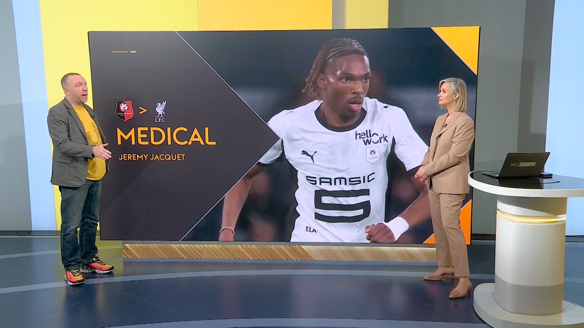 Liverpool have reached a verbal agreement for the transfer of Rennes centre-back Jeremy Jacquet worth up to £60m. Jacquet is set to have his medical with Liverpool on Deadline Day and be loaned back to Rennes for the remainder of the season 🩺