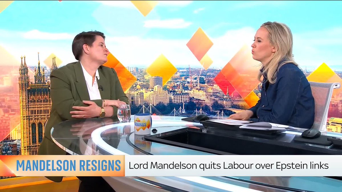 "I am glad that Peter Mandelson is no longer a member of the Labour Party" - Olivia Bailey MP Sophy Ridge challenges the Education Minister on why Mandelson was appointed as UK Ambassador to the U.S. when his links with Epstein were known ⬇️