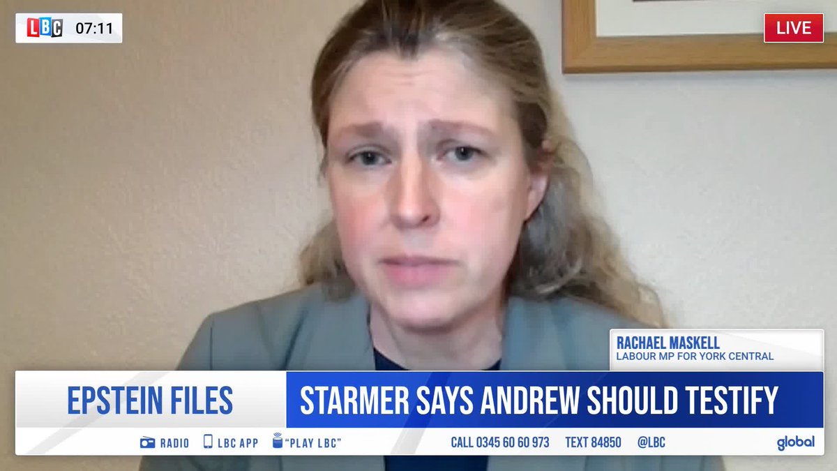 ‘If someone has broken the law, or assaulted a woman, they need to be held to account.’ Labour MP 💙Rachael Maskell MP says it is ‘astonishing’ that Andrew Mountbatten-Windsor has not been fully investigated by the police.