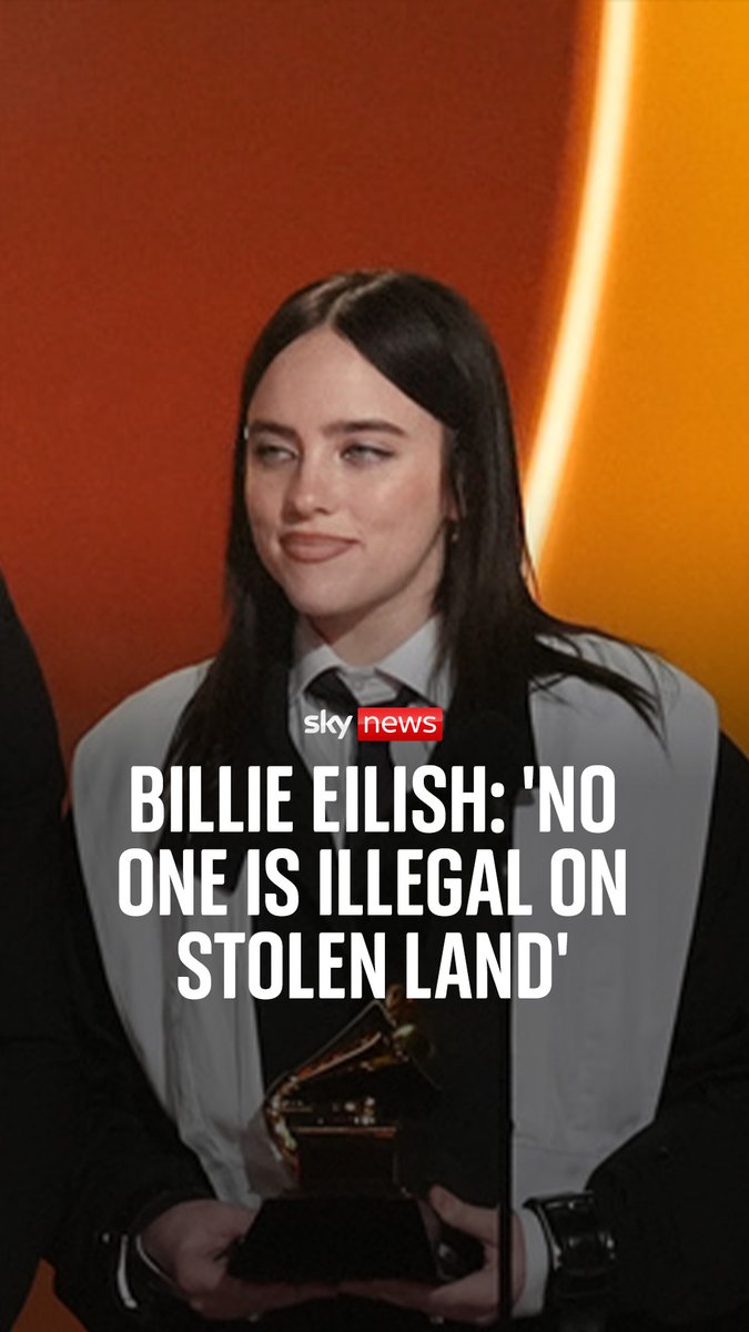'No one is illegal on stolen land' Billie Eilish, Bad Bunny, SZA and others address the issue of immigration on the Grammys stage in California.