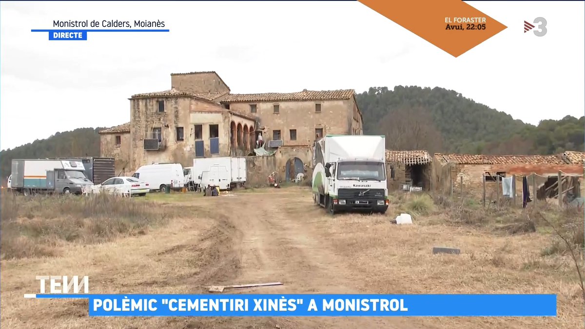 🔴 Polèmic "cementiri xinès" a Monistrol de Calders. Es vol construir en una finca agrícola que conté una masia protegida. El cementiri disposaria de 80.000 tombes en una població de 700 habitants. #TotEsMou3Cat ▶