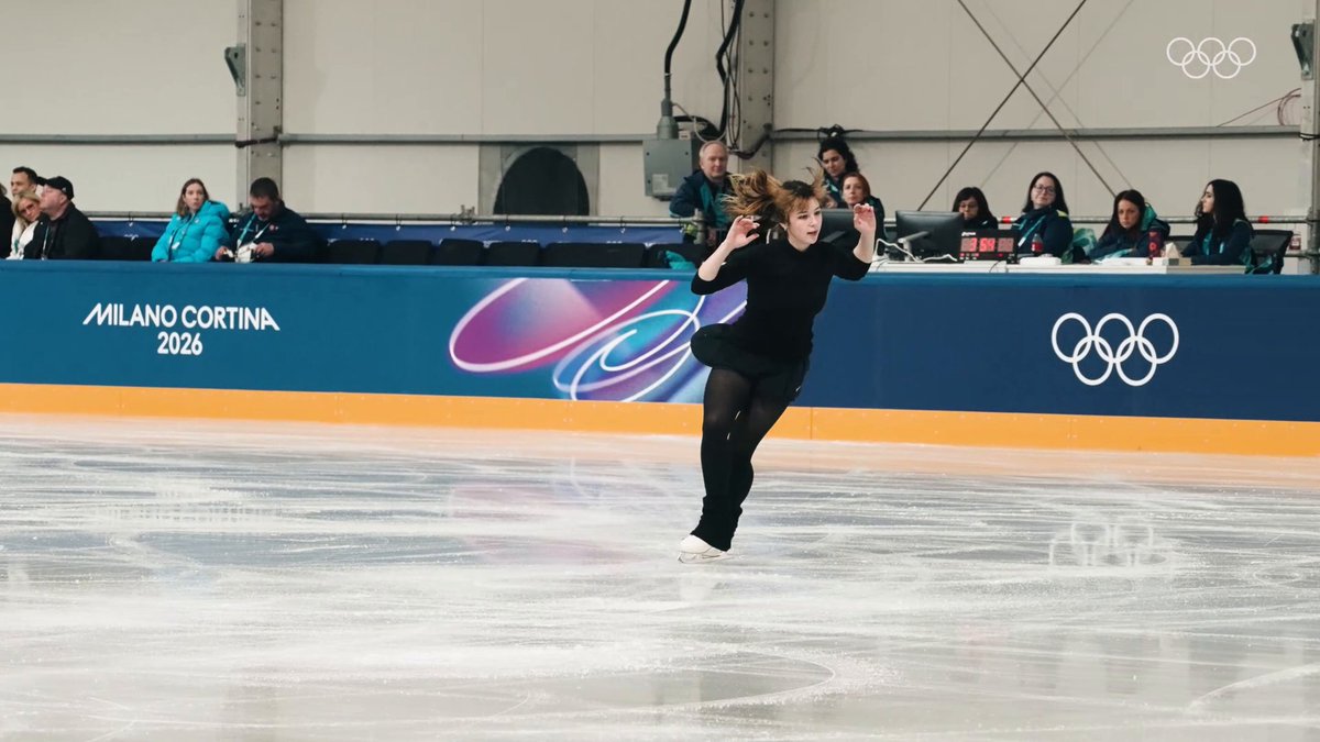 #フィギュアスケート アリサ・リュウ選手の練習風景⛸️ 美しいスピンやジャンプを披露👏💗 ミラノ・コルティナ2026ではどんな演技が見られるのか楽しみです🤩 Milano Cortina 2026