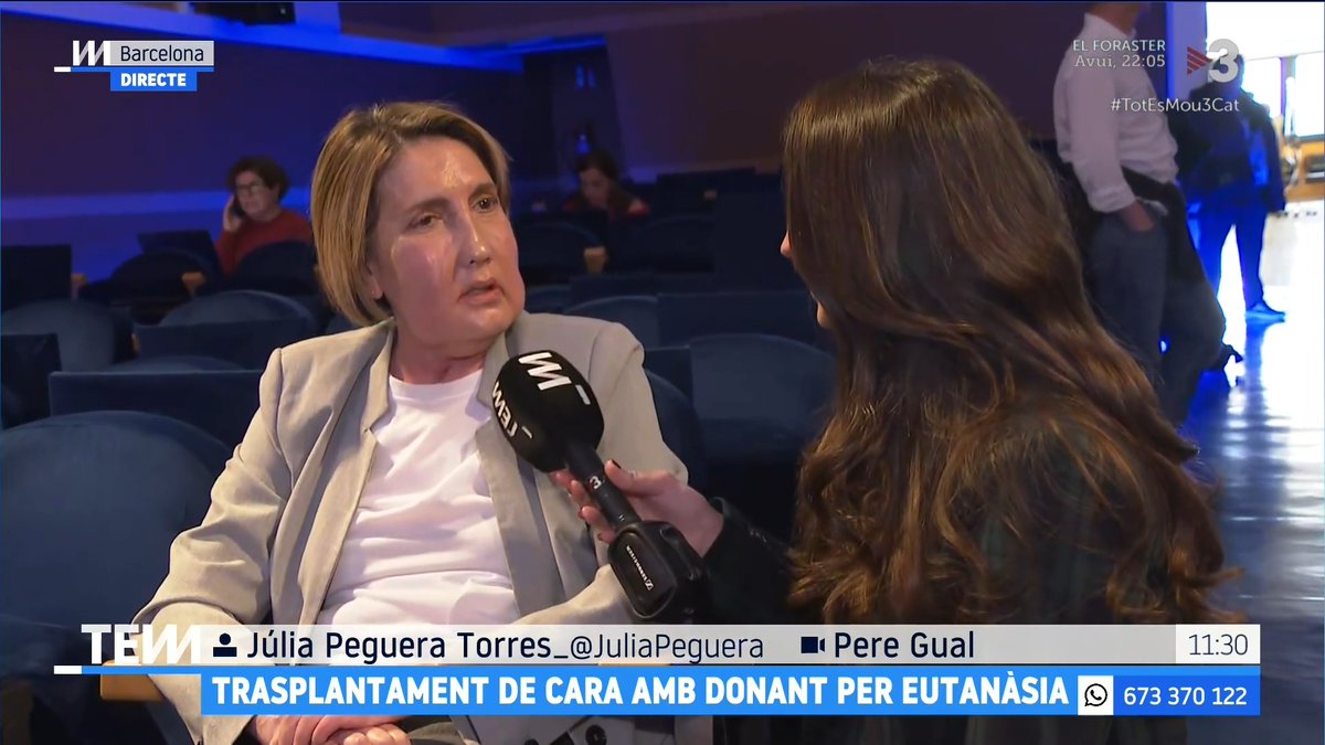 🔴 L'Hospital Vall d'Hebron ha fet un trasplantament de cara en una operació pionera al món. La donant era una persona que havia rebut l'eutanàsia. #TotEsMou3Cat ▶