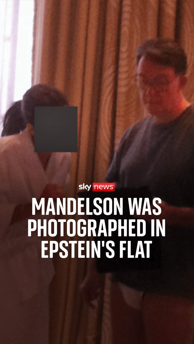 Sky News has confirmed that a photo of Peter Mandelson in his underwear was taken in Jeffrey Epstein's Paris flat. The Data and Forensics Unit was able to match the metal balcony railing visible in the window to those used on Epstein's Paris home.