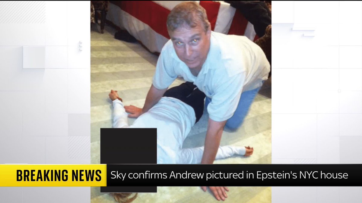 Sky News has confirmed that a series of photos of Andrew Mountbatten-Windsor, the former Duke of York, was taken in Jeffrey Epstein's New York City mansion. Andrew Mountbatten-Windsor denies the allegations against him. | Rhiannon Mills 📺 Sky 501 &amp; YT