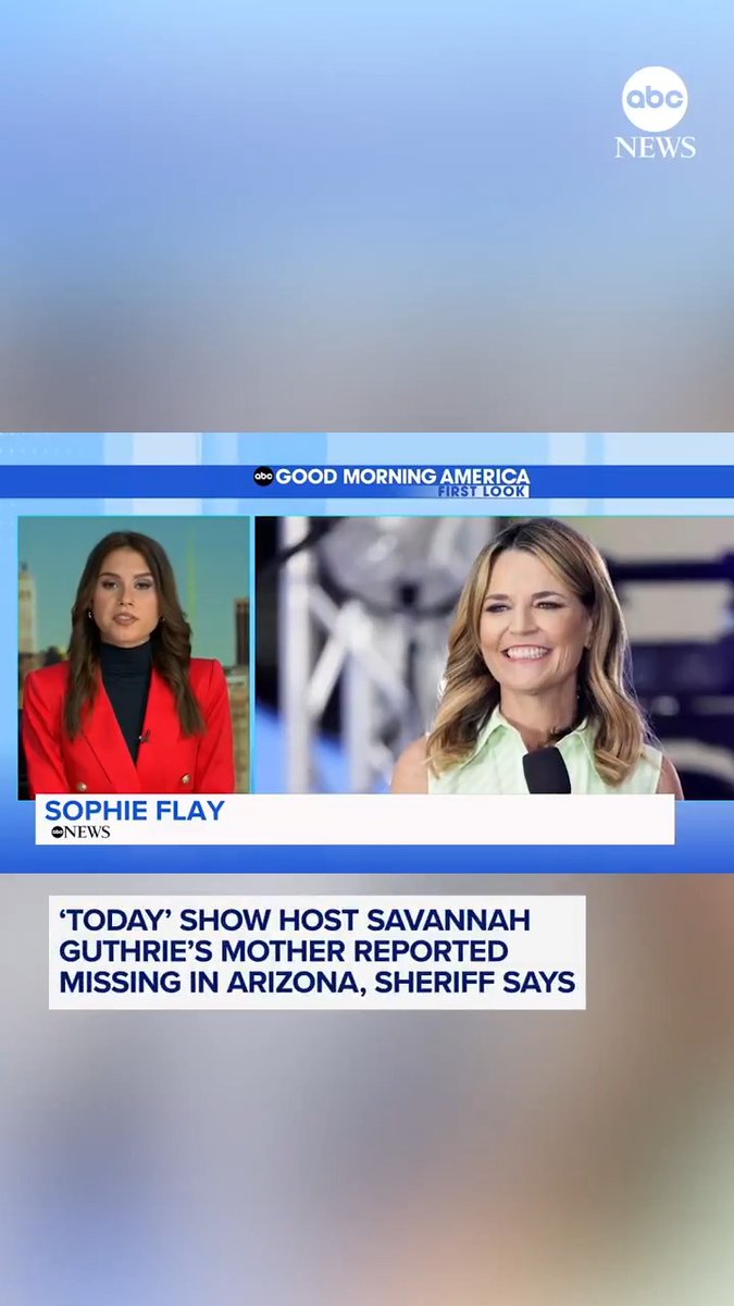 An 84-year-old woman who was reported missing in Arizona has been identified by officials as the mother of "Today" show host Savannah Guthrie. Read more: