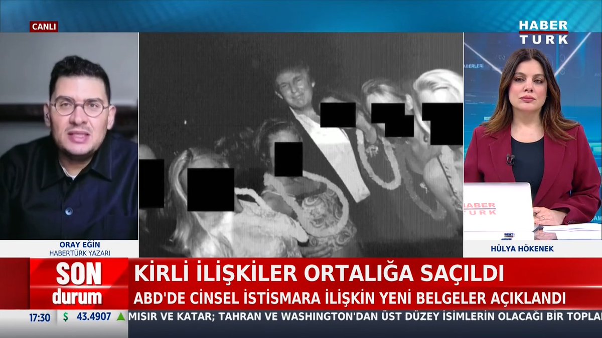 📌Skandalın sınırları ABD'yi aşıyor: Epstein buz dağının görünen yüzü mü? Habertürk Yazarı Oray Egin #AkşamHaberleri'nde Hülya Hökenek İncedursun'e değerlendirdi.