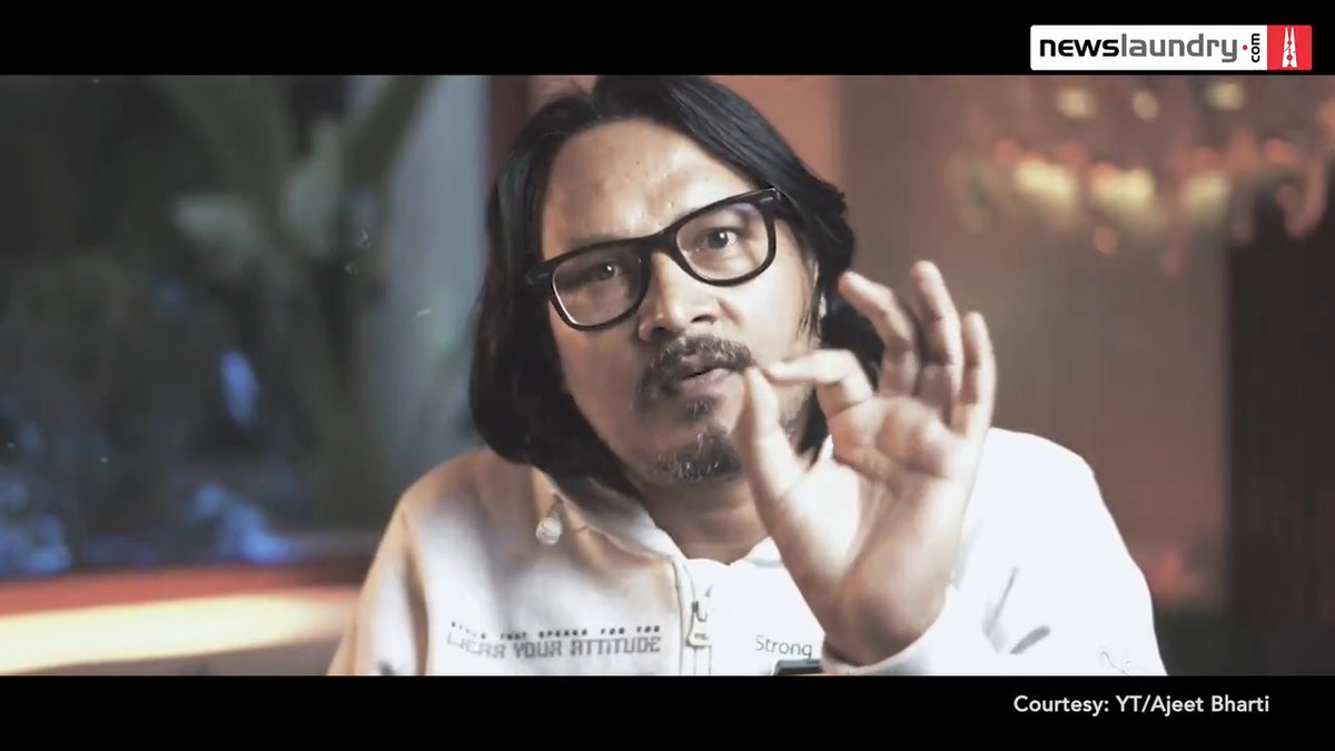 Meet Ajeet Bharti. He openly calls for violence against India's education minister. He is also an 'expert' on Rubika's panel. And what does he have to say? Watch TV Newsance: