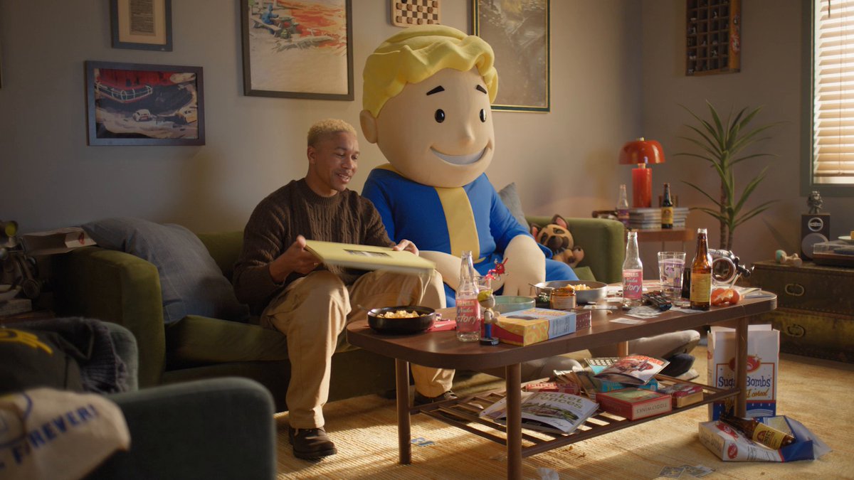 Vault Boy and Aaron Moten are friendship goals. Never leave the wasteland - create your own memories in the #Fallout universe!