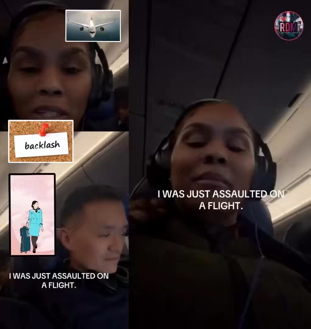 Woman faces criticism from a flight attendant after recording a man who assaulted her. She was told she’s making the other passengers nervous and uncomfortable. 👀✈️