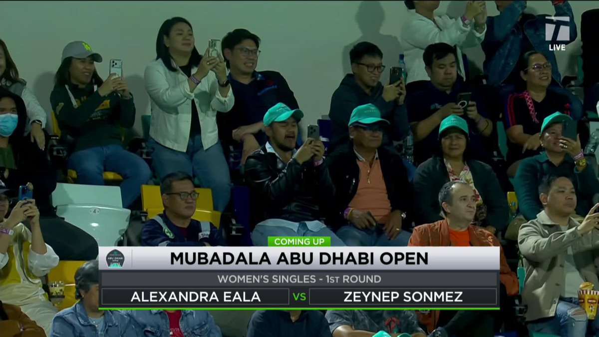 Alex Eala receives a warm reception in Abu Dhabi 🤩🤲🇵🇭 Watch her exciting first round clash with Turkey's Zeynep Sonmez now on the Tennis Channel App!