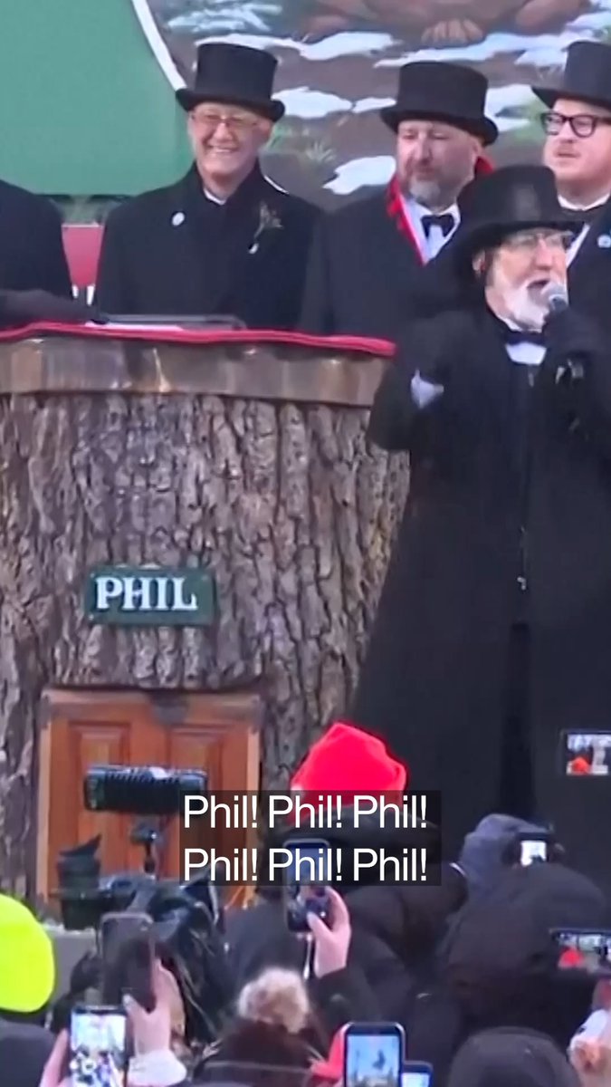 Groundhog Punxsutawney Phil has predicted six more weeks of wintry weather after he saw his shadow Monday. The forecast comes as record-breaking cold is settling across the US South