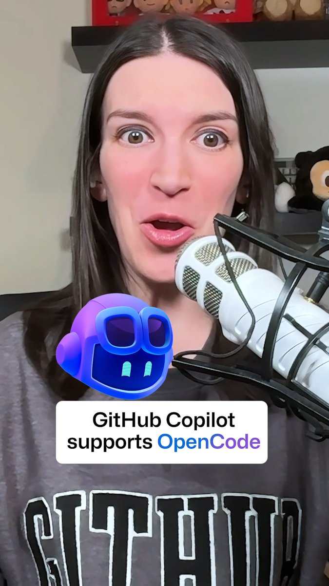Ready to use GitHub Copilot inside OpenCode? Support has officially landed for all Pro, Business, and Enterprise plans. 🚀 Watch how to connect your account ▶️ or get more details here.👇