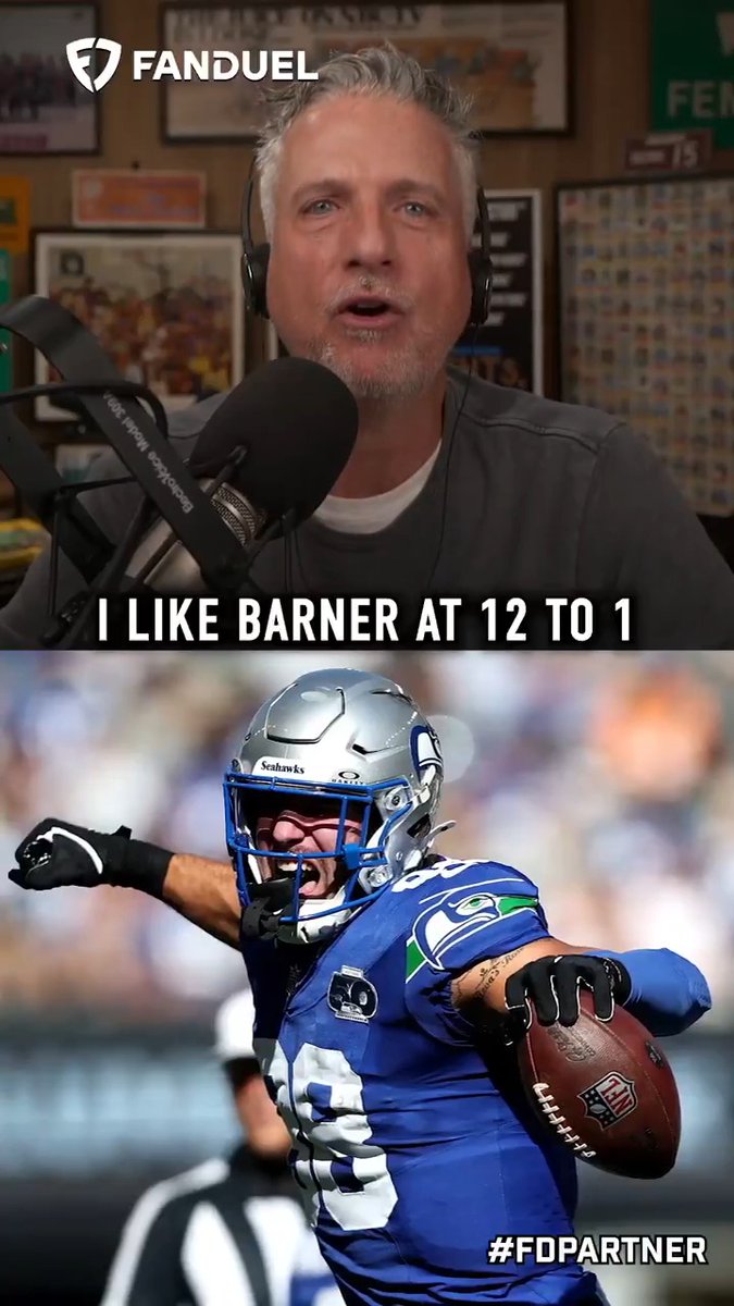 Who’s gonna score the first TD in #SBLX? Bill Simmons is rolling with AJ Barner. Presented by FanDuel Sportsbook.