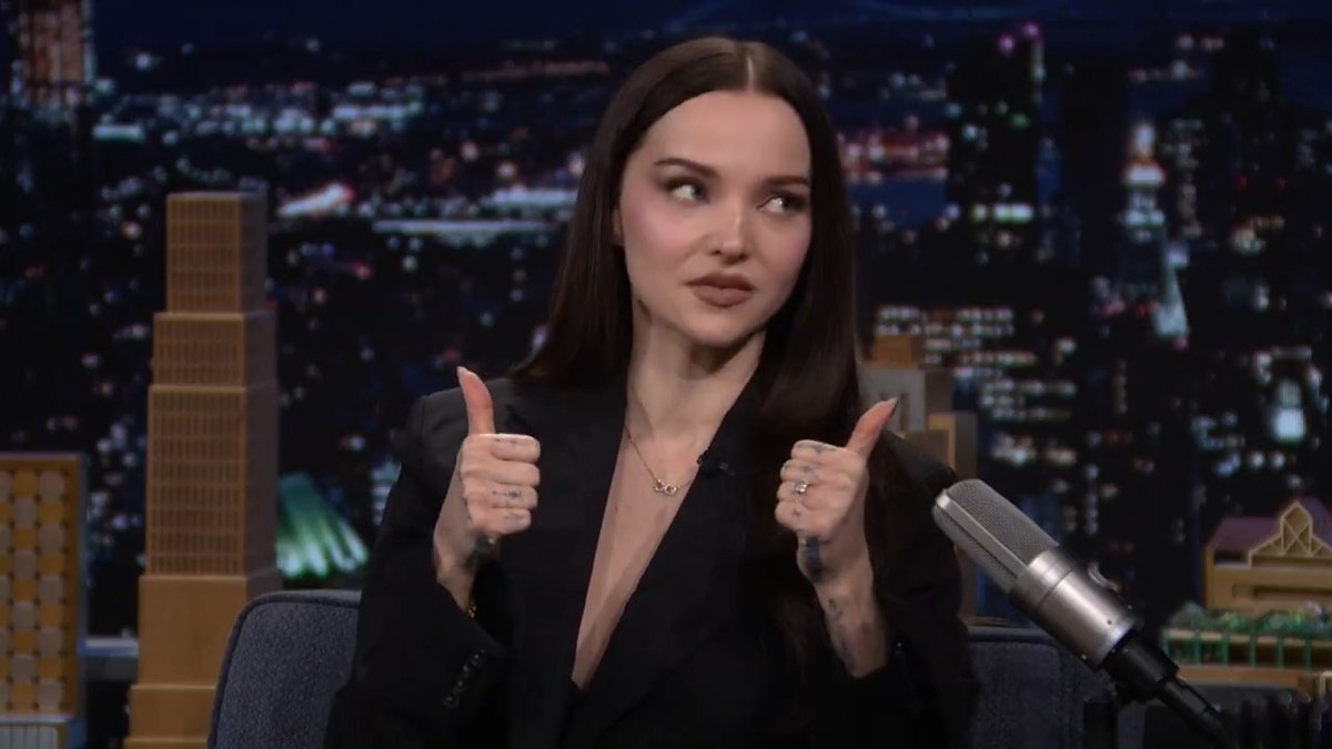 .Dove Cameron teases a new album on the way 👀 #FallonTonight