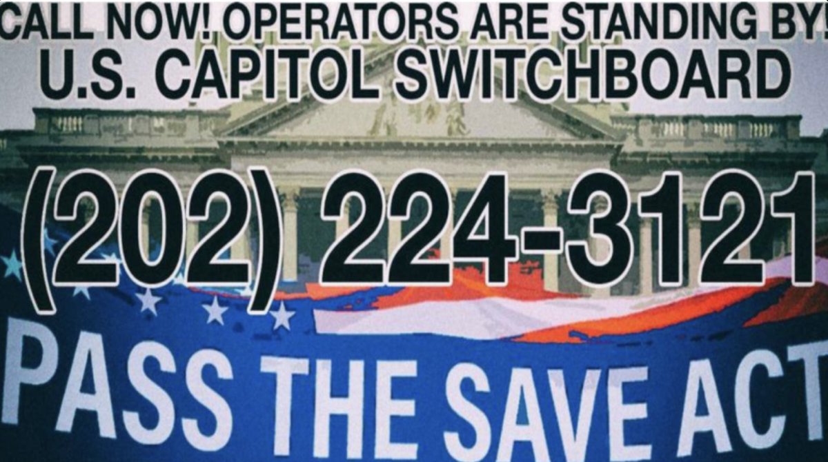 SAVE ACT! CALL CONGRESS NOW! 202-224-3121 The House will have the opportunity this week to add the SAVE Act as an amendment to the must-pass government funding bill. » ɢᴇᴛ ᴛʜᴇ ɴᴇᴡ ᴀᴘᴘ!