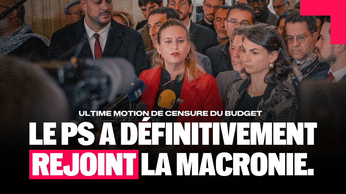 🔴🗣️ URGENT ! Réaction de Mathilde Panot après le refus du PS de voter la censure suite au 31e 49-3 de la Macronie ! « Aujourd'hui, le Parti socialiste confirme son entrée dans un soutien sans participation au gouvernement. Aujourd'hui, le Parti socialiste n'a plus rien à voir avec le programme du Nouveau Front Populaire sur lequel nous avons toutes et tous été élus. De fait, l'élection municipale des 15 et 22 mars prend un autre sens politique. »