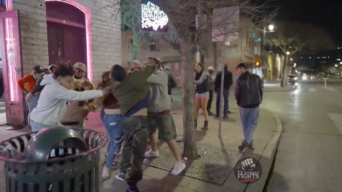 Fight breaks out 6th Street Austin TX 2-2-2026 #fight #police #taser