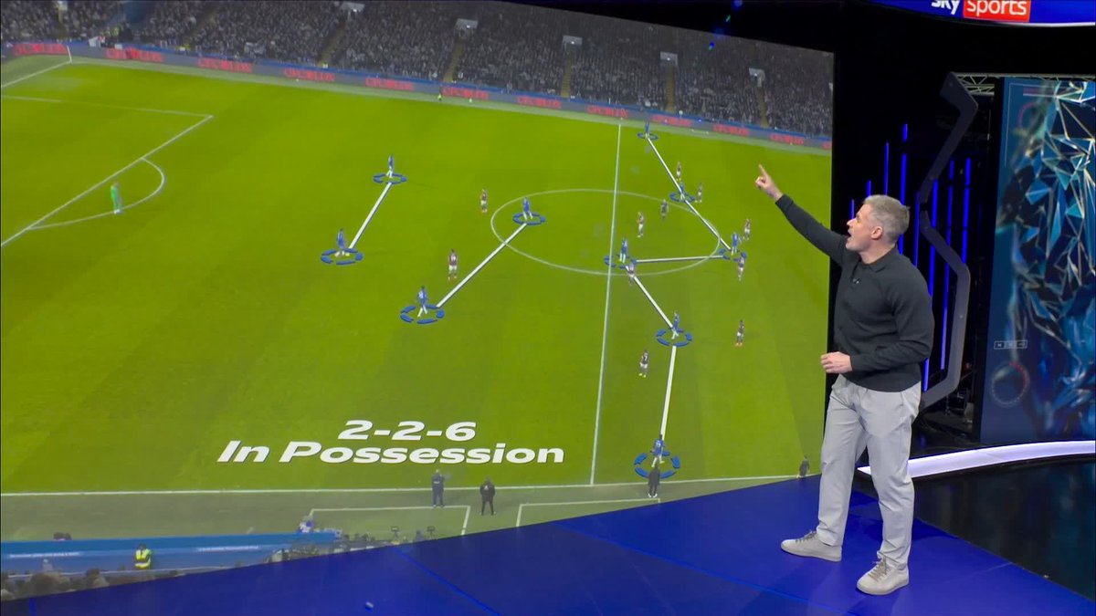 "Look at the numbers here in the box" 👥 Jamie Carragher shows how Liam Rosenior's system worked against West Ham after the changes he made at half-time 🧐