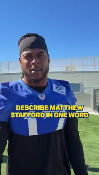 Describing Matthew Stafford in just one word 😎🐶💪