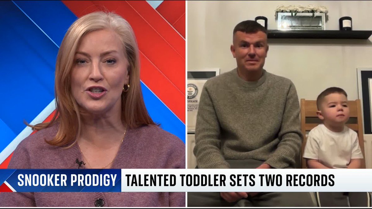 Three-year-old Jude Owens has claimed two Guinness World Records by becoming the youngest person to perform two trick shots in snooker. Speaking to @SkySarahJane, Jude's dad explains how how he first picked up on Jude doing 'something special'