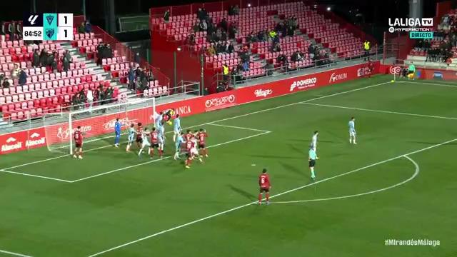El penalti pitado al Mirandés que le ha dado la victoria ante el Málaga #LALIGAHYPERMOTION