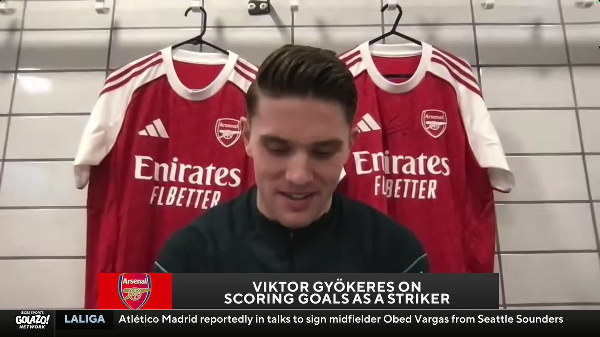 Viktor Gyokeres: "I love tap-ins. A goal is a goal." [CBS]