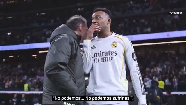 Partido penoso, ningún esfuerzo sin balón, simulando penaltis y discutiendo con rivales para hacerse el líder. Y al terminar, con la cámara al lado, grita esto cubriéndose la boca para fingir que no quiere decirlo en público. Kylian Kardashian