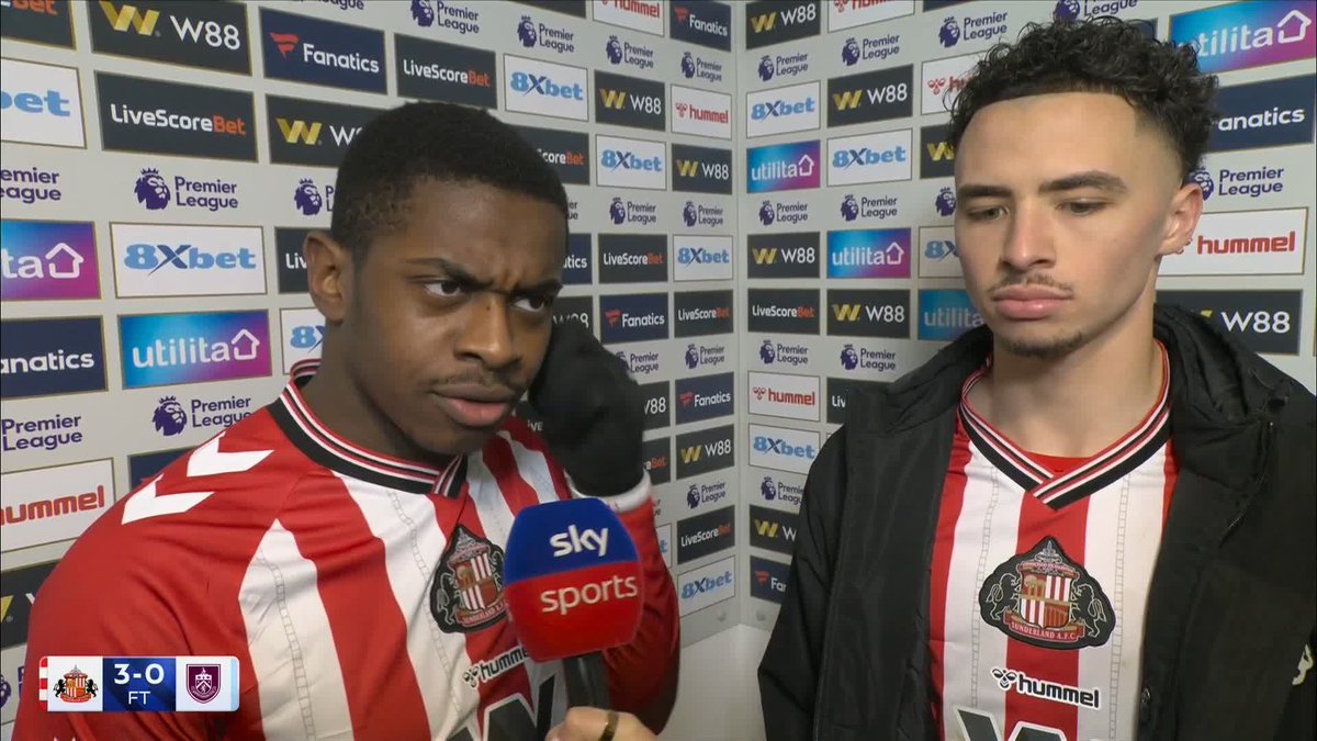 "It's never enough" "We want to reach the top" Noah Sadiki and Chemsdine Talbi are hungry for more after Sunderland reach 36 points in the Premier League so far 📈
