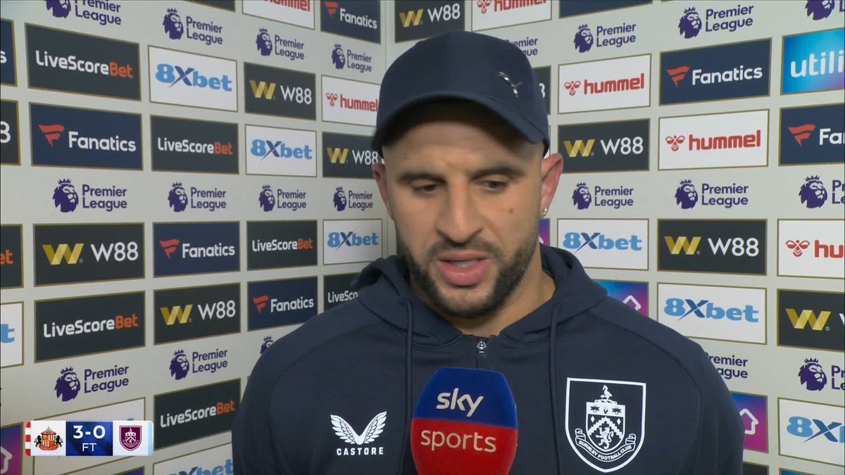 "Terrible" "Not acceptable" Kyle Walker is not impressed after Burnley's 3-0 loss to Sunderland 😳