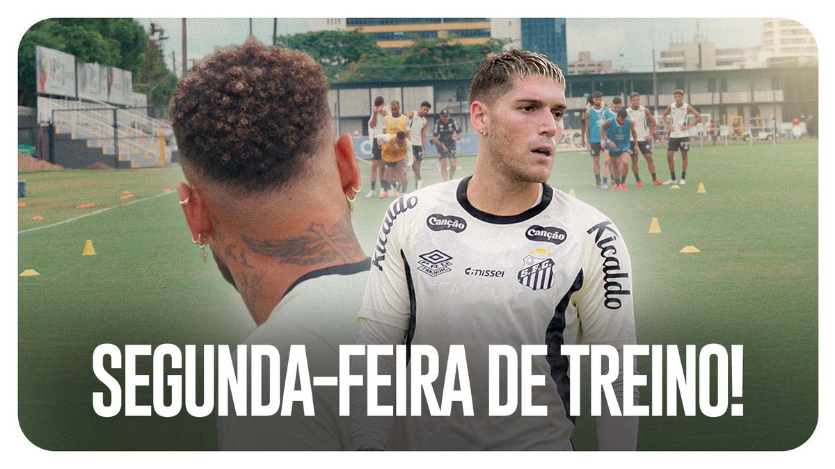 O treino desta segunda-feira no CT Rei Pelé.