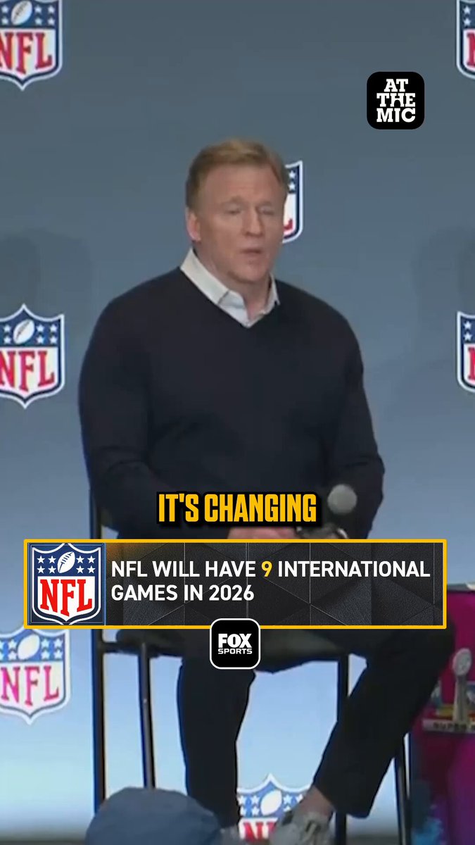 The NFL will host nine international games in 2026, including new markets like Paris and a return to Mexico City 🌎 (via NFL Network)