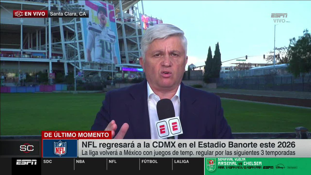 💥 "Cowboys no estará en México, puede ser San Francisco. Todo dependerá lo que pase con Seattle en el Super Bowl" ¿Qué equipos estarán en el Estadio Banorte en 2026? 🏟️🏈 Toda la información con John Sutcliffe 🎙️