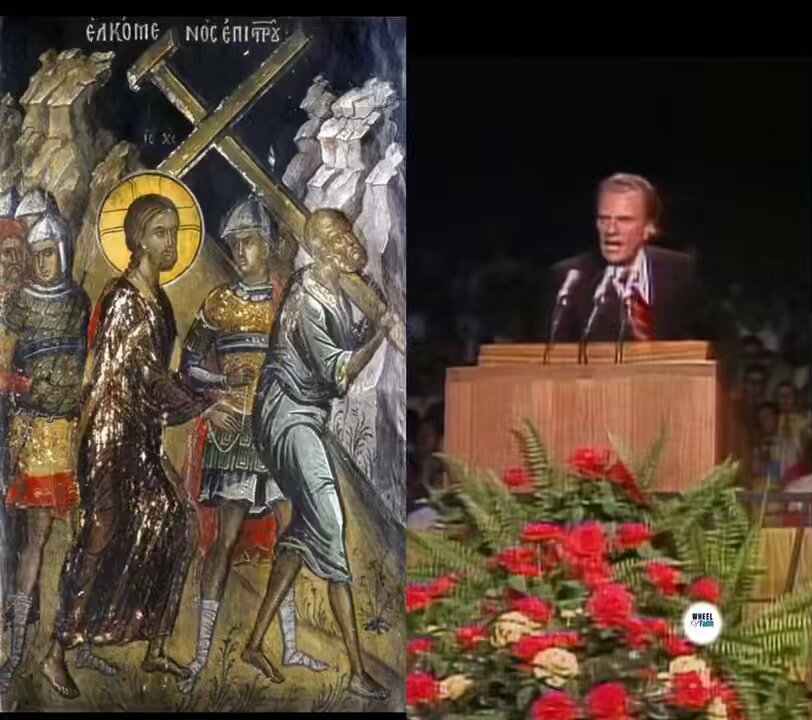Biblical depiction of Christ and the man who carried his cross …Simon,both are black