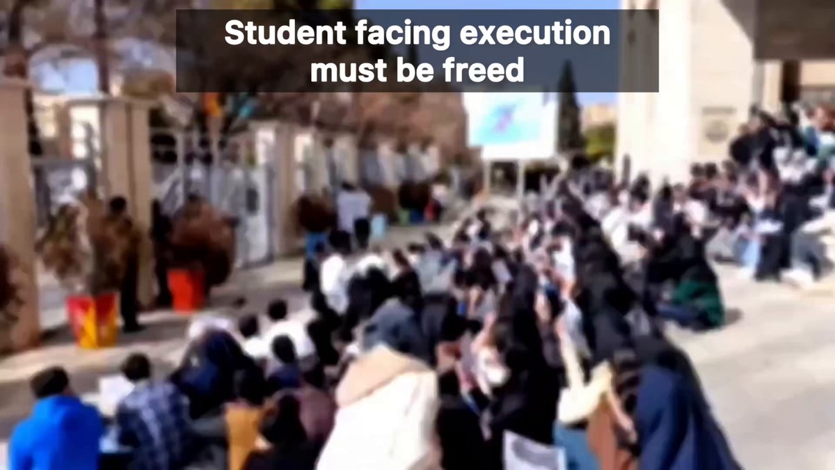 Have executions in Iran really stopped? No. This is the voice of brave students who have gathered at their university, protesting and demanding an end to the executions of their colleagues and doctors. The regime is arresting doctors and nurses for treating the wounded, and issuing death sentences against them. Medical students’ protest at Shiraz University of Medical Sciences, February 1, 2026, against the arrest and execution sentences of doctors. Donald J. Trump Marco Rubio #IranMassacre