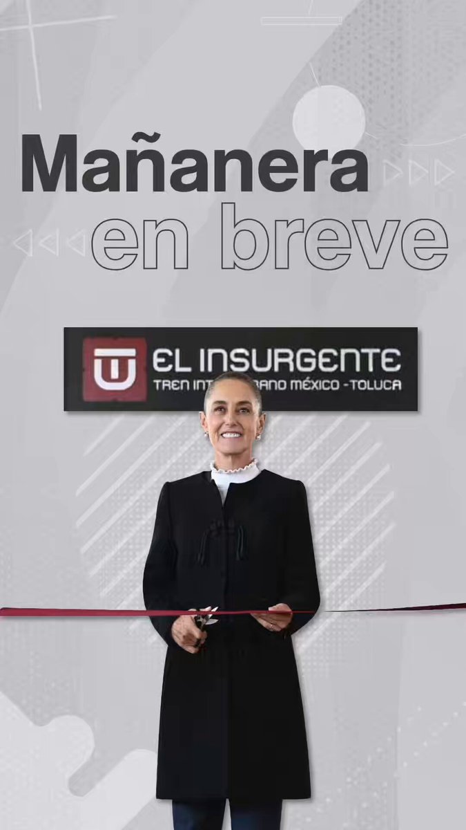 La #MañaneraEnBreve de la presidenta Claudia Sheinbaum Pardo desde la Cineteca Nacional Chapultepec: 🚝 Inauguración tramo Santa Fe-Observatorio, Tren “El Insurgente”. 🚉 Nuevas estaciones del Tren “El Insurgente”. 🚃 Tren México-Querétaro, alternativa de movilidad.