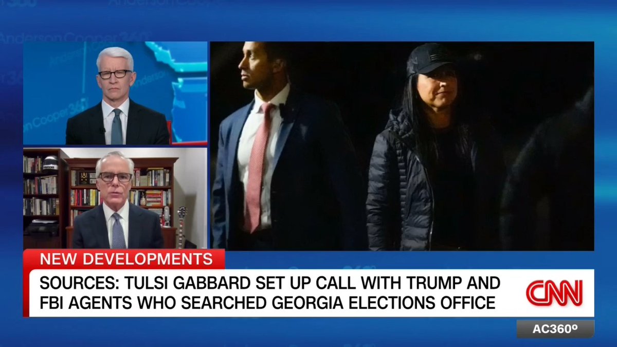 According to sources, DNI Tulsi Gabbard put President Trump on the phone with FBI agents who had conducted a controversial search of an elections office in Georgia. "It's injecting politics into an already very political situation," says former FBI Deputy Director Andrew McCabe.