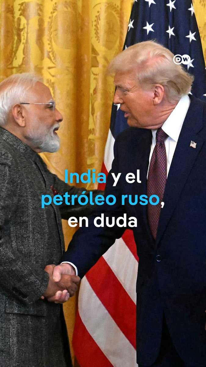 🇺🇸🇮🇳🇻🇪 | Trump dice que India renunciará al petróleo ruso y comprará el de Estados Unidos y el venezolano. India ahora comprará "mucho más" petróleo de Estados Unidos y, "potencialmente", de Venezuela, aseguró.